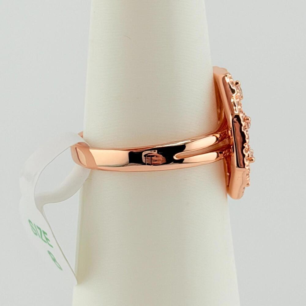 Bomb Party March 2026 Ring Sz 8 "The Jasmine Ring" Aquamarine Rose Gold - Picture 5 of 6